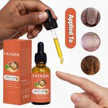 FATAZEN Natural Moroccan Argan Oil For Nails & Hair - Pure Nourishing Treatment Oil Softens Nail Cuticles Moisturizes Smoothes Frizz Strengthens Hair Argan Hair Oil Repair For Damaged Split Ends