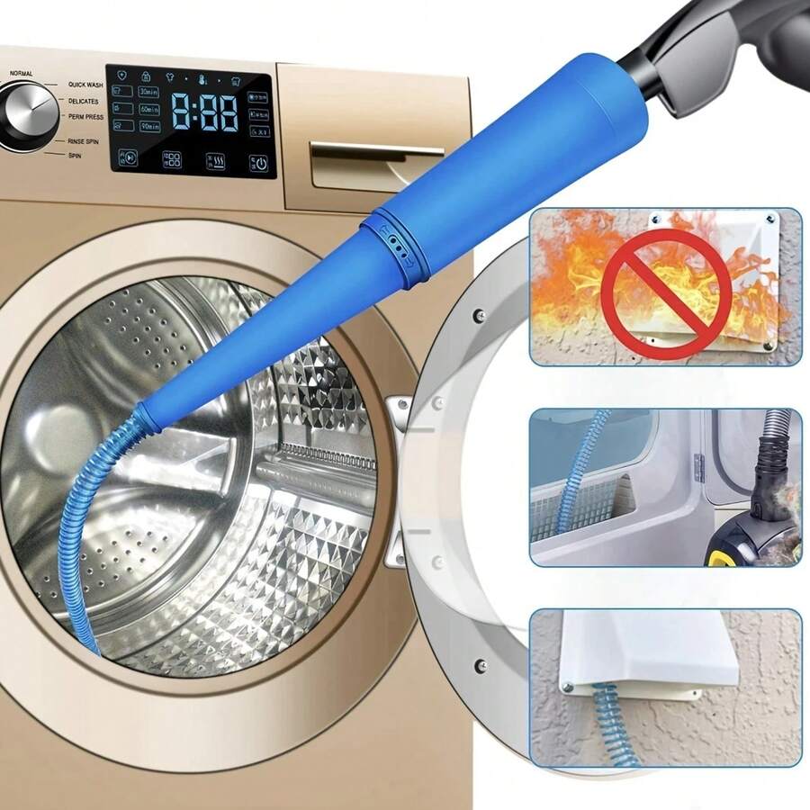 1PC,  Deep Clean Your Dryer Vents And Reduce Fire Risk With This 1pc Dryer Vent Cleaner Accessory(Home Improvement Essential)! - Blue - View 1