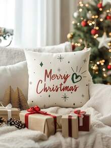 4pcs Christmas Themed Linen Blend Breathable Cushion Covers, Santa Claus, Christmas Numbers, Reindeer, Snowman, Snowflake, Christmas Decor, Merry Christmas, Christmas Decorations, Christmas Gifts, Hypoallergenic Polyester, Hidden Zipper, No Filling, For Home Decor, Living Room, Throw Pillow Cases, Pillow Covers, Cushions, Sofa Decorative Pillows, Sofa Covers, Home Decor, Soft Pads - Multicolor - View 10