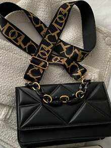 1 套高级时尚压花斜挎包、翻盖单肩包、女士休闲手提包和钱包 - 彩色 - 查看 14