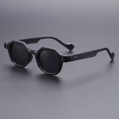 1 件装复古多边形时尚街头风格小框个性化百搭时尚眼镜