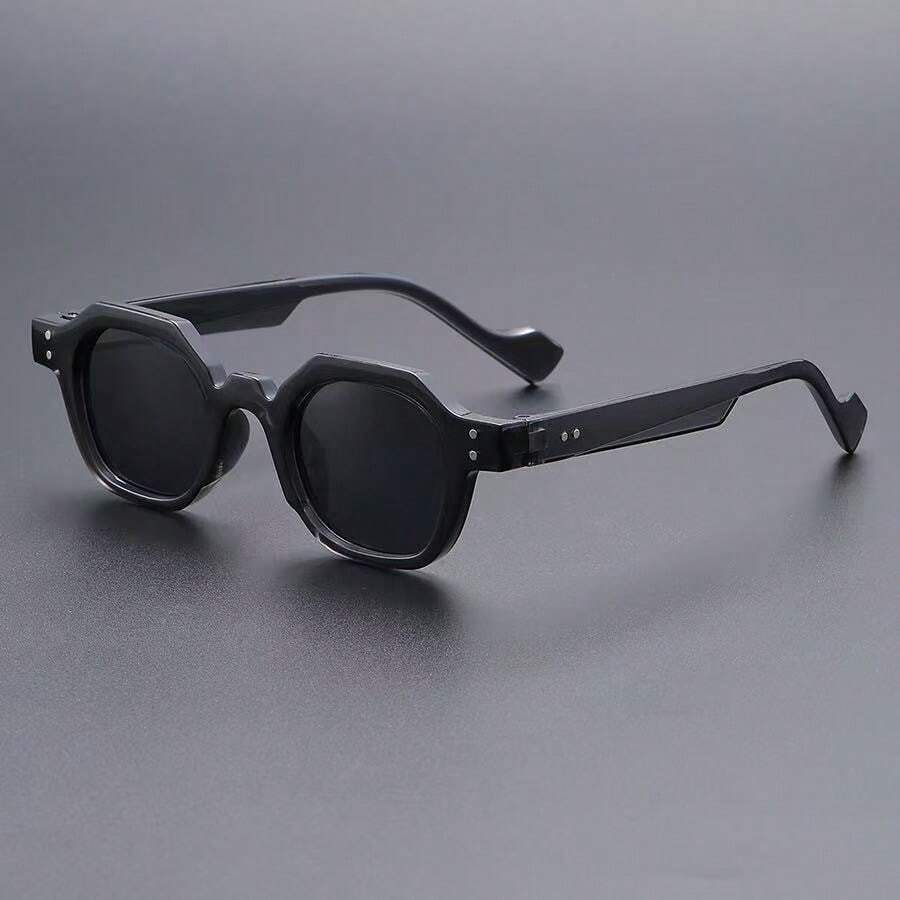 1 件装复古多边形时尚街头风格小框个性化百搭时尚眼镜 - 彩色 - 查看 1