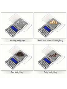 Mini Digital Pocket Scale 0.01g To 500g / High Precision With LCD Display / Portable For Kitchen / Jewelry / Gold / Herbs / Spices / Laboratory And General Weighing - 1 - 查看 6
