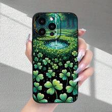 Beautiful Four-Leaf Clover Pattern Mobile Phone Case, Advanced Frosted Texture, New Hot Selling, Full Camera Protection, Shockproof, Anti-Fall, Anti-Fingerprint, Suitable For IPhone 16/15/14/13/12/11/X/XR/XS/8/7/SE Mini Plus Pro Max Series, Can Be Used As A Gift For Male And Female Friends - Style 1 (1PC) - View 10
