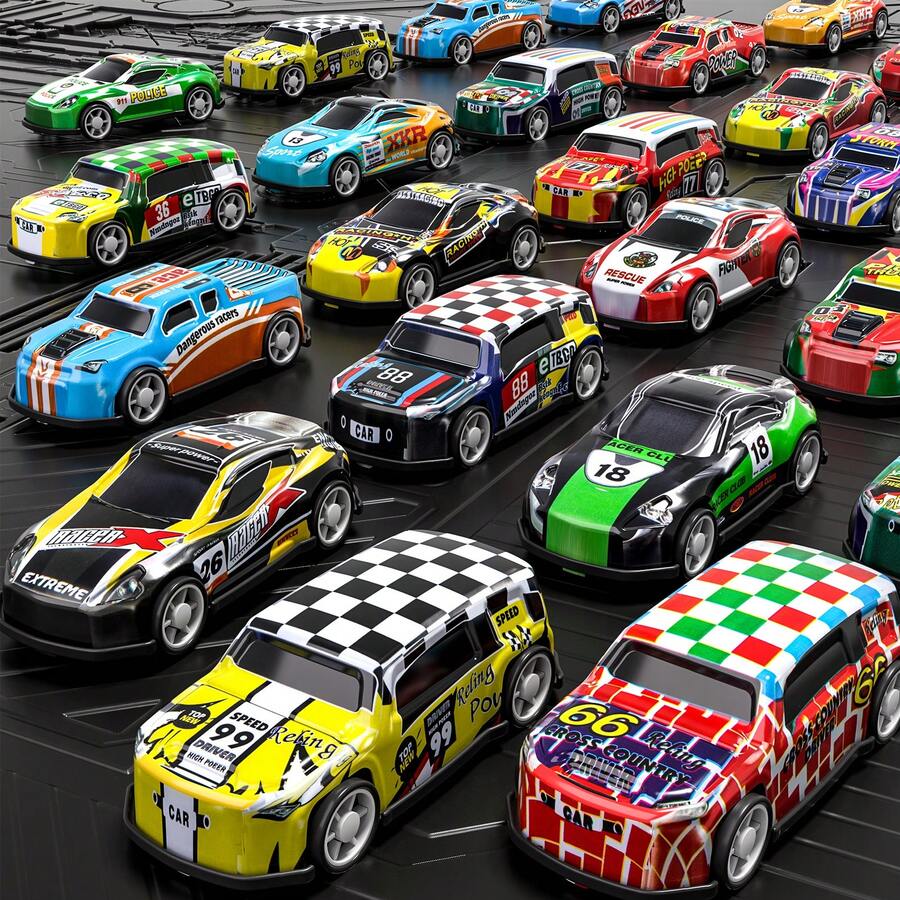 12 Pcs Metal Pull Back Race Cars Boy Toys, With Storage Boxs, For 3 4 5 6 7 8 Year Olds, Vehicles Bulk Stuffers Party Favors Multiple Styles Race Cars,Teacher Treasure Prize Box Toys For Boys Girls 1-6 Ages Birthday Gifts Toddlers - 12Pcs - View 1