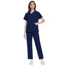 Pflege-Uniform Set, Kurzarm-Top und lange Hose