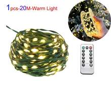 Luces de hadas de 8 modos, luces de decoración de árbol de Navidad de alambre de cobre verde, con control remoto, luces con forma de estrella para jardín, patio, fiesta al aire libre, boda, camping, Navidad, Acción de Gracias, cumpleaños, vacaciones, decoración de Halloween - Enchufe USB - Ver 18