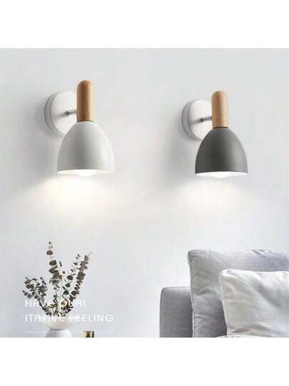 1pc Nordic Macaron Wand Lamp, Bedroom Bedside Moderne Minimalist Dining Room Hallway Staircase Living Lighting, Night Verlichting view 4