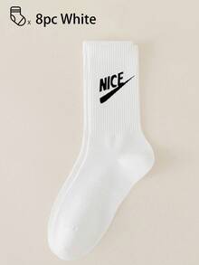 40pcs/30pcs/24pcs Unisex Comfortable Sports Socks, Men's Long Socks For Sports And Training, Women's Long Socks For Casual And Business Wear, Antibacterial, Soft, Black And White, Odor-Resistant, Moisture-Wicking, Lightweight And Comfortable, Suitable For Autumn/Winter, 20pcs/10pcs/8pcs/6pcs/4pcs/2pcs Set, Autumn