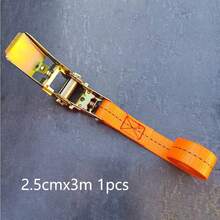 Tensor de trinquete de correa de carga, tensor de fijación de vagón de carga para transportar equipaje y mercancías, para uso en exteriores y camping. La cinta está hecha de poliéster, la cabeza de tensado y fijación está hecha de aleación de zinc, el ancho de la cinta es de 2,5 cm y se puede usar varias veces.