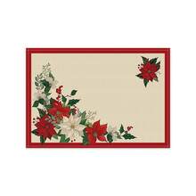 1/4/6 buc Covorașe de Crăciun, Covorașe cu imprimeu floral și plante în carouri, Covorașe de masă decorative antiderapante și termoizolante, Covorașe de masă pentru decorațiuni de petreceri, restaurante, bucătărie, Covorașe rafinate pentru cadouri de Crăciun