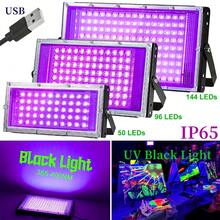 Đèn cực tím UV cho tiệc phát sáng, đèn huỳnh quang LED tia cực tím, điện áp thấp 5V + cấp nguồn USB + điều khiển công tắc, có các tùy chọn 50/96/144/216 đèn LED, bề mặt kim loại, thích hợp cho các bữa tiệc phát sáng, Halloween, Giáng sinh, chiếu sáng sân khấu, vẽ tranh trên cơ thể, áp phích huỳnh quang, trang trí neon. - Đèn UV đen tím có đầu cắm USB - Xem 2