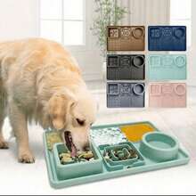 1pc Silicone Pet Lick Mat Slow Feeder Mat With Suction Cup, Multifunctional Pet Food Mat For Anxiety Relief And Boredom, Feeding Tray