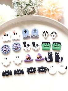 1/2/14 件万圣节粘土切割器，用于珠宝制作，哥特式南瓜骷髅耳环粘土工具，用于 DIY 饰品手工工艺品，帽子蜘蛛聚合物粘土模具，珠宝制作套件 - Clay Cutter - 查看 5