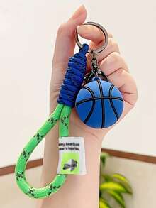 New Year Basketball Pendant, Sports Basketball Keychain, Bag Charm, Creative New Soft Rubber Basketball Keychain Accessory, Gift, Soft Rubber Sports Basketball Keychain, Mini Backpack Hanging Decoration, Fashionable Men, World Cup Basketball Keychain