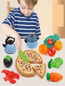 Brinquedos de Faz de Conta para Crianças, Utensílios de Cozinha, Panela, Frigideira, Tigela, Pratos, Brinquedos de Casa de Bonecas, Brinquedos de Simulação de Cozinha, Brinquedos de Cortar Pizza, Jogos de Cozinha, Acessórios de Cozinha, Conjuntos de Ferramentas de Alimentação para Crianças, Presentes de Páscoa, Aniversário, Dia das Crianças, Halloween, Natal para Crianças