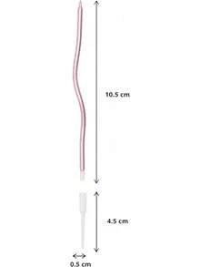 Vela Curva en Espiral, Velas Decorativas Curvas para Pastel de Cumpleaños 15 CM - Rosa Metálico - Ver 5