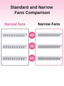 ARTSTAR 4D/5D/6D Lashes 500 Fans Loose Fans Slim Narrow Sharp Stem Pointy Base Loose Fans Medium Stem Thin Premade Volume Fans Eyelashes