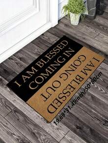 1 buc. Covoraș de ușă nou cu slogan inspirațional, potrivit pentru Crăciun, cadou de Crăciun, pentru sufragerie, dormitor, interior - lavabil la mașină - fabricat din flanel, moale și prietenos cu pielea, fără scărunchiuri, rezistent la apă, îngrijire ușoară, inodor - ideal pentru decorul casei, decorul camerei, covor pentru sufragerie, covor pentru dormitor, covor pentru baie, covor pentru bucătărie, covor, decor hotel - covor, utilizare în toate anotimpurile.