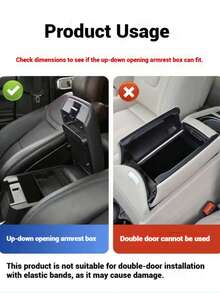 1pc 5cm/2-Inch Thick Car Armrest Pad, Thickened Pad For The Central Armrest Box, PU Leather Material, Beautiful And Generous Star Pattern, Solving The Problem Of Pets Damaging The Car Interior, And Traveling Happily - one-size - View 5