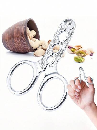 1pc Pistachio Sheller,Stainless Steel Nut Clip, Multifunctional Sunflower Seed Huller, Shell Opener, Red Pine Nut Huller, Stainless Steel Pistachio Huller,Stainless Steel Seed Pistachio Sheller,Opener Peeling,Kitchen Tools,Specialty Tools And Gadgets