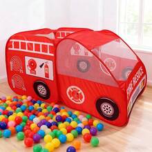 Large Size Dual-Ladder Fire Truck Children's Tent, Indoor & Outdoor Fire Truck Theme Playhouse, Kids Role Play Themed Tent, Suitable For Boys & Girls, Best Birthday & Holiday Gift, Imaginative Role-Playing Game