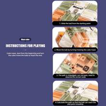 2-Piece Set - 3D Magic Cube Maze Ball Puzzle - Spatial Awareness Brain Training Toy For Stress Reduction And Logical Development, Logic Thinking Toy, Competitive Stress Relief Toy - Nhiều màu - Xem 5