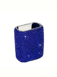 1个闪亮水钻口红盒，适用于汽车 - 多种颜色可选，便携式壁挂式收纳盒，背面带粘胶，可收纳汽车配件，是旅行、度假、日常生活、婚礼、生日、节日礼物、装饰水钻摆件、石雕艺术品、房间装饰、复活节、音乐节、母亲节的理想之选。 - 彩色 - 查看 12