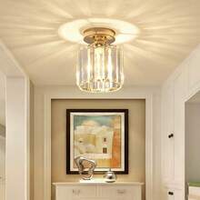 Lámpara de pasillo de entrada minimalista moderna de cristal, lámpara de zaguán LED creativa para uso doméstico