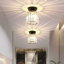 Lámpara de pasillo de entrada minimalista moderna de cristal, lámpara de zaguán LED creativa para uso doméstico