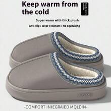 Pantoufles en dentelle d'hiver 2025 Mode Chaudes Intérieur Extérieur Pantoufles Pour Hommes Et Femmes Couples