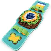 Estera de olfateo en forma de reloj, juego de búsqueda de olfato del paraíso del sabueso, juego de rompecabezas interactivo, juguete para masticar, adecuado para todas las estaciones - Multicolor - Ver 18