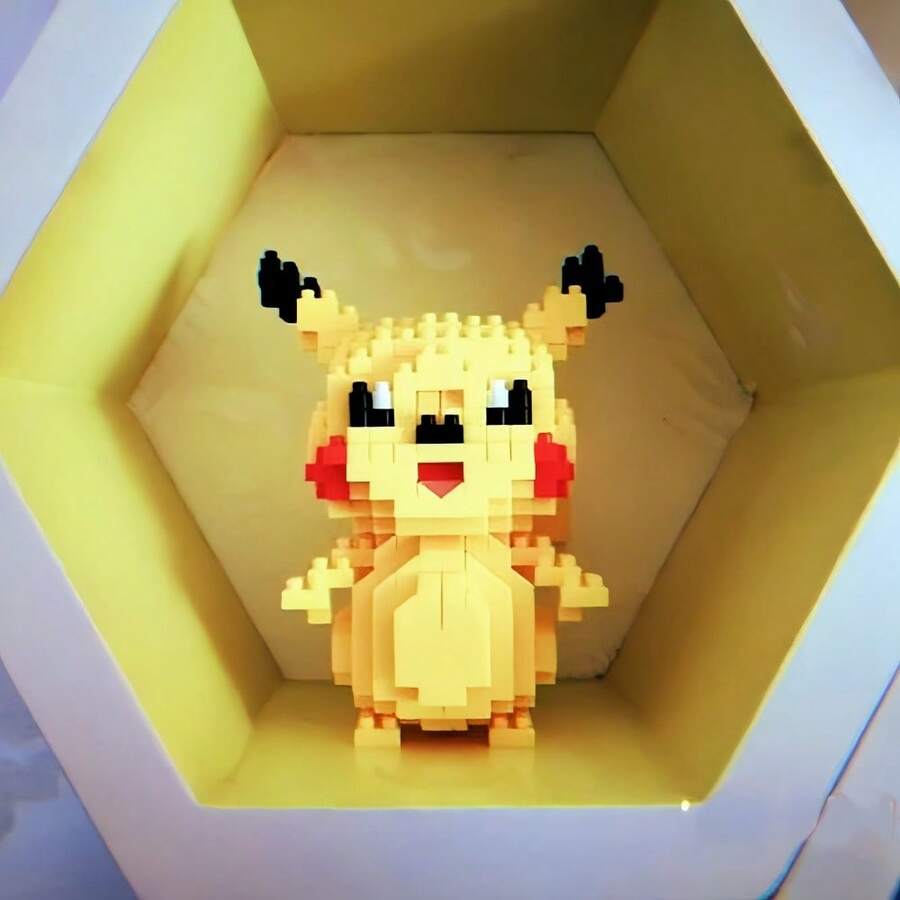 New Building Block Pikachu Cartoon Toy Children Puzzle Assembling Toys ...