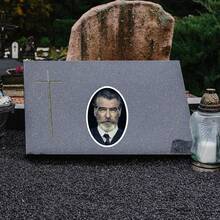 1pc Custom 2D Memorial Photo Headstone, Picture Grave Markers Cemetery Decorations Plaque No Fading, Easter Gifts Thanksgiving Gifts Christmas Gifts Mother's Day Gifts Father's Day Gifts Halloween Gifts Halloween Decorations Christmas Gifts