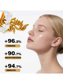 维生素E深层保湿胶囊精华，补水柔滑肌肤，蕴含植物角鲨烷、维生素C，深层补水亮肤精华（18粒/30粒/50粒/60粒/90粒） - 金色 - 查看 8