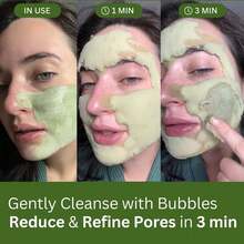 Bubble Deep Mask – Holy Basil & Carbonated Water For Cleansing Pores & Blackheads, Korean Clay To Bubble Wash-Off Pack – Holy Basil And Carbonated Water For Cleansing Pores And Blackheads, Clay Bubble Wash Off Pack – Deep Cleansing Of Pores And Blackheads With Carbonated Water, Deep Cleansing Of The Face - màu xanh lá - Xem 4