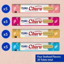 INABA Churu Cat Treats, Grain-Free, Lickable, Squeezable Creamy Purée Cat Treat_Topper, 60 Servings, Tuna Variety Box - MàuM - Xem 3