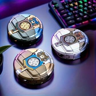 360° Rotation Gravity Sensor Transforming Finger Spinner Robot - Durable ABS Resin, Desktop Creative Leisure Toy, Futuristic Design, Stress Relief Toy