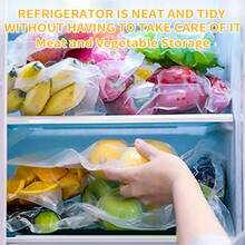 5-Roll Vacuum Sealed Roll Bag, Suitable For Kitchen Food Packaging And Storage. Suitable For Kitchen, Restaurant, And Outdoor Food Preservation Bags. Kitchen Refrigerator Refrigeration Bag, Kitchen Storage Accessories, Halloween And Christmas Gifts, Gift Bags - (12+15+20+25+28)*3m - View 9