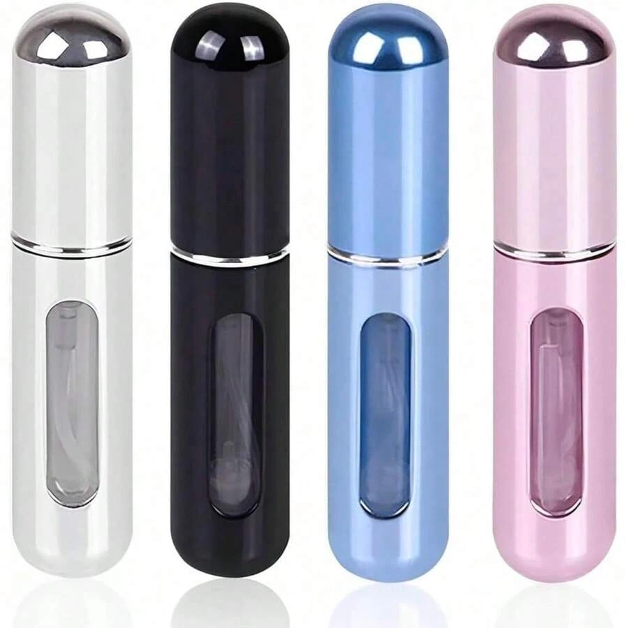 VIGOR PATH Perfume Travel Refillable Mini Spray Bottles - Portable Mini Refillable Perfume Atomizer Bottle Spray, Scent Pump Case For Travel (Variety Pack Of 4) - 隨機顏色1件 - 查看 1