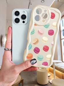 Funda de macarrones coloridos, diseño anti caídas, antichoque y resistente a arañazos, Compatible con iPhone 16ProMax/16E/16Pro/16Plus/16/15ProMax/15Pro/15Plus/15/14ProMax/14Pro/14Plus/14/13ProMax/13Pro/13/13Mini/12ProMax/12Pro/12/12Mini/11ProMax/11Pro/11/XSMAX/XR/X - Negro - Ver 8