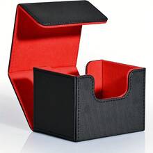 用于集换式卡牌的卡牌盒，MTG 指挥官卡牌盒可容纳 100 多张单套卡，皮革磁性卡收纳盒适用于 TCG CCG 魔法卡 - 彩色 - 查看 8