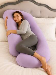 Almohada Ortopedica De Embarazo y Lactancia En Forma de  G ,Cojin de maternidad ,Maternity Pillow, Almohada inovadora - Lila Púrpura - Ver 3