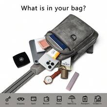 Sling Bag For Women Men Vegan Leather Crossbody Bags Fanny Pack Purse Backpack Over Shoulder Bag Travel Anti Theft,Vacation Essentials&Back-To-School Essentials - 深灰色 - 查看 6