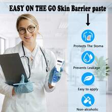 Pulsovital Pasta de barrera de la piel 60g,protectores de Colostomía,Barrera de la piel de la Colostomía,Prevenir fugas y corrosión - Gris - Ver 8