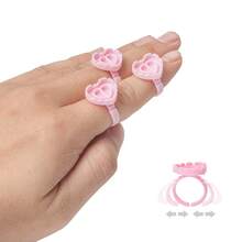 Wholesale 50/100Pcs Disposable Eyelash Glue Fan Cup Rings Holder Container Tattoo Pigment Eyelash Extension Tools Lash Supplies - Multicolor - View 6