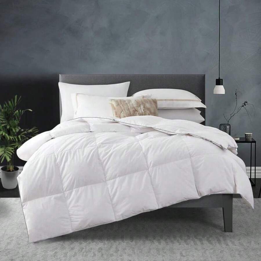 Luxury Duck Feather & Down Duvet - 13.5/15 Tog Hotel Quality, Cotton Breathable Soft (All Sizes, Washable)