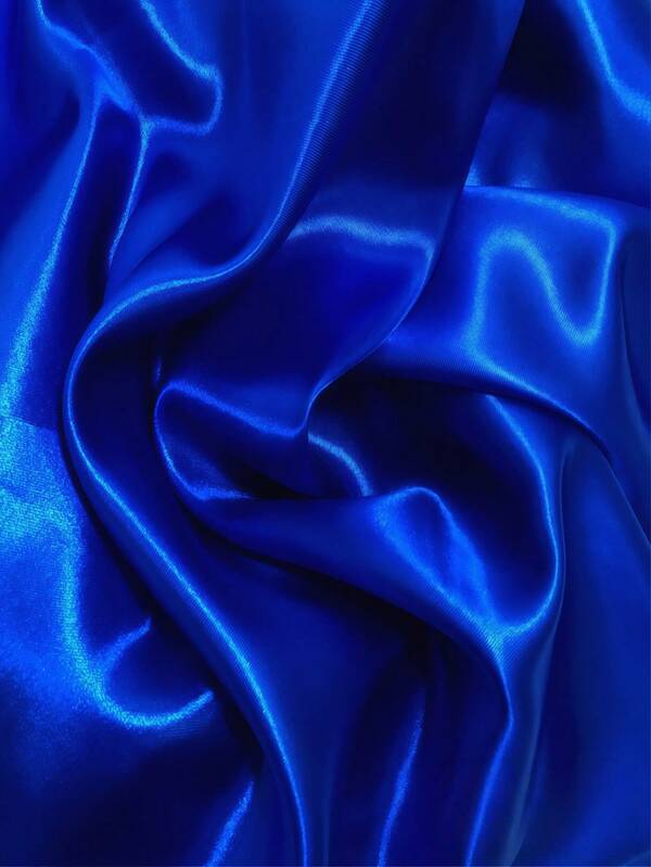 1 件海军蓝 DIY 纯色缎面面料，适用于婚纱、新娘派对、生日派对、餐饮、户外