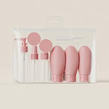 11pcs80MLPortable Refillable Bottle Travel Set Toiletries Bath And Wash Separate Bottle