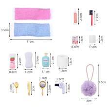 1:12 Dollhouse Bathroom Set, Miniature Home Bathroom Decorations, OB11 Photography Props, Tiny Home Decor, Miniature Metal Model Props - Multicolor - View 3